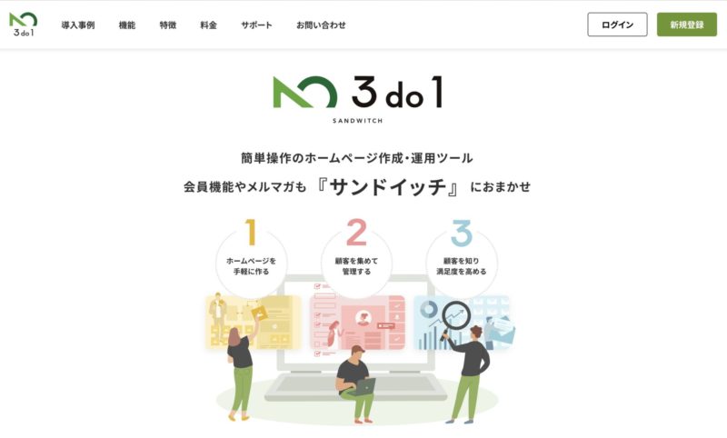 ホームページ作成無料おすすめサービス【3do1(サンドイッチ)】